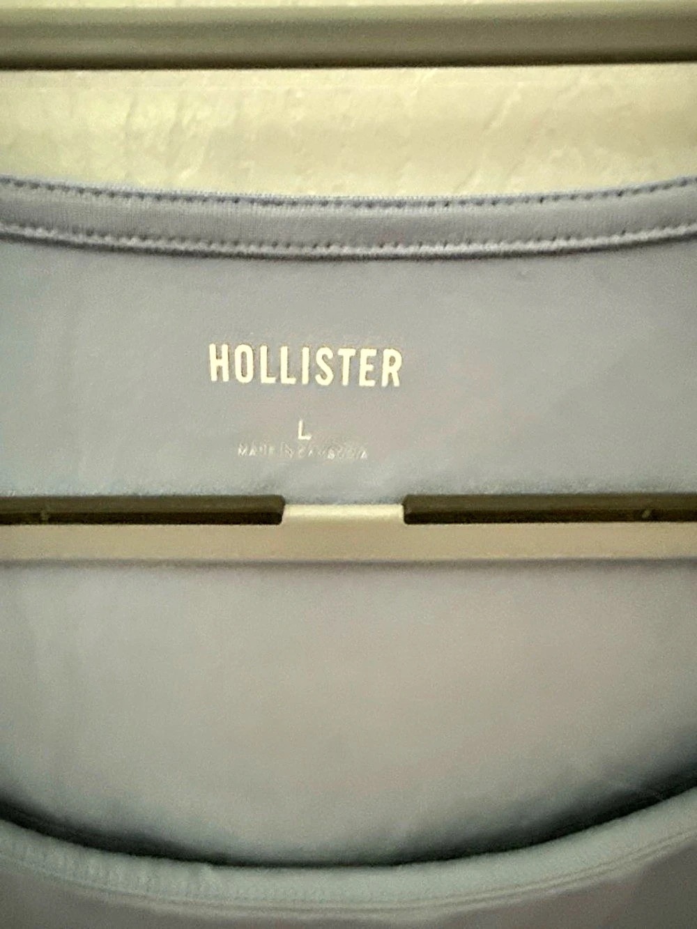 Hollister Long Sleeve Scoop Neck Blue Size Large Like New - Picture 4 of 4
